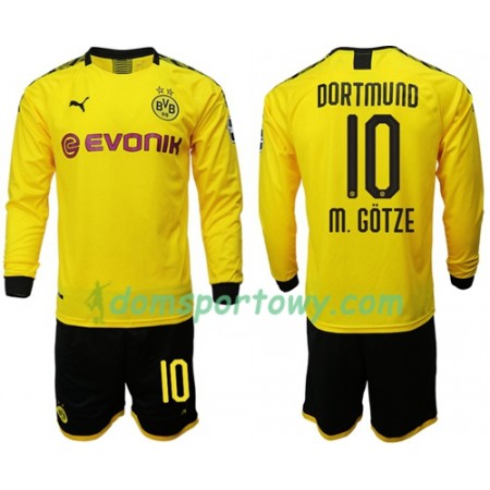 Koszulka Borussia Dortmund M.Gotze 10 Dziecięcy Domowe Koszulki Piłkarskie 2019-2020 Długi Rękaw